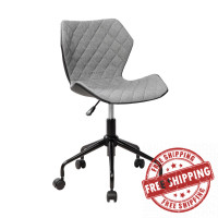 Techni Mobili RTA-3237-GRY Deluxe Modern Office Armless Task Chair, Grey
